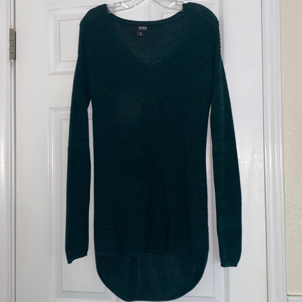 a.n.a long sleeve v neck sweaters. Teal and light gray color. Each for $8